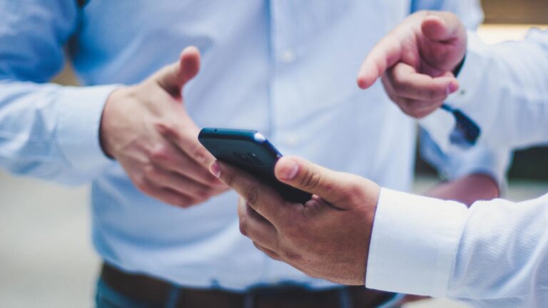 person holding phone